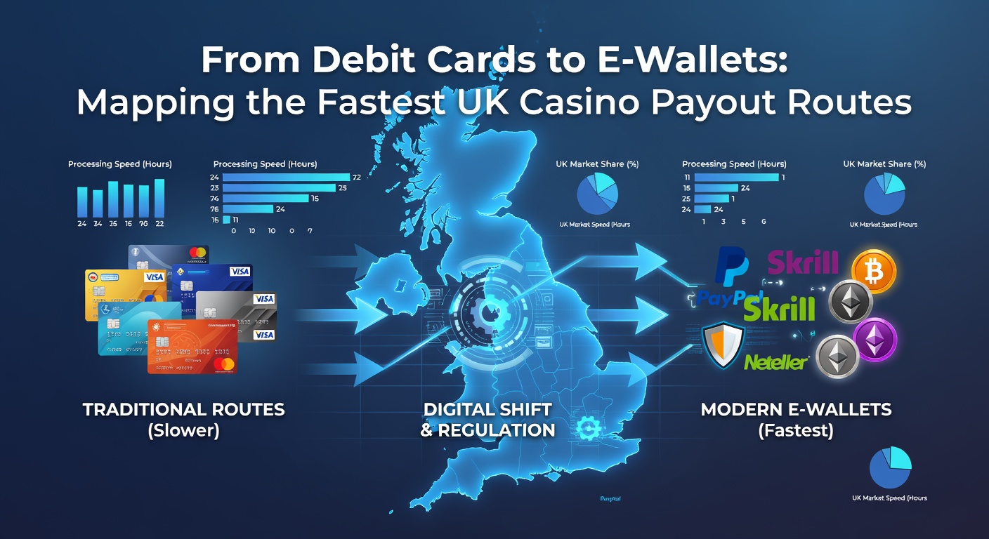 Comparison chart of payout speeds for e-wallets versus traditional cards at UK casinos