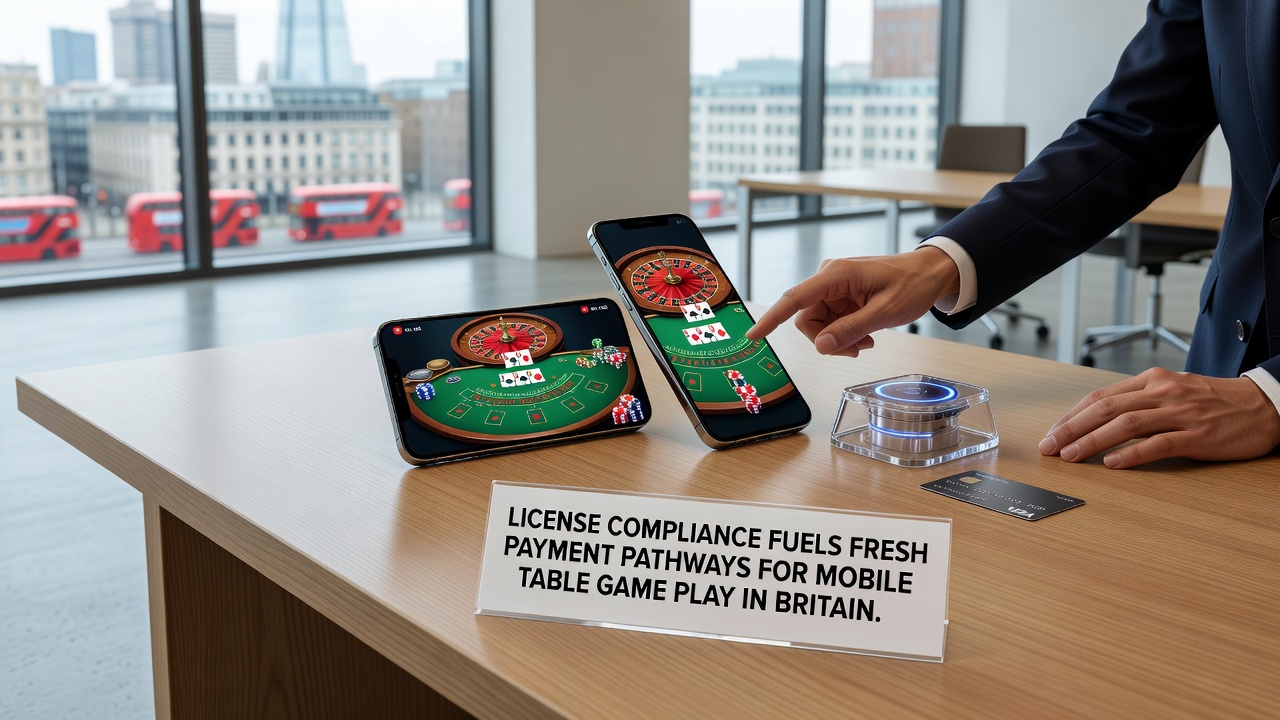 British player using mobile payment for table games with secure verification steps displayed