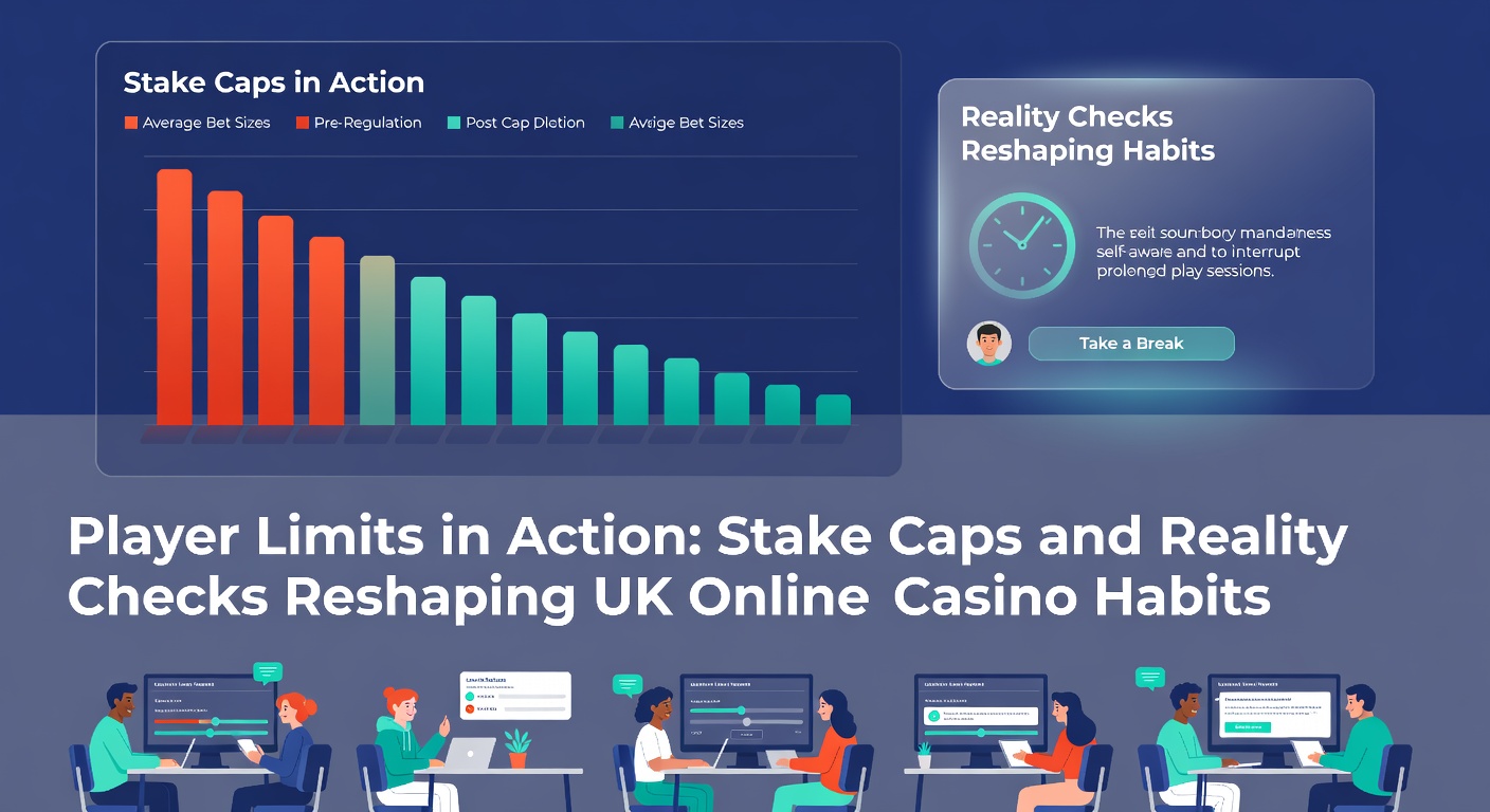 Graph showing decline in average stakes placed by UK online casino players post-limit implementation