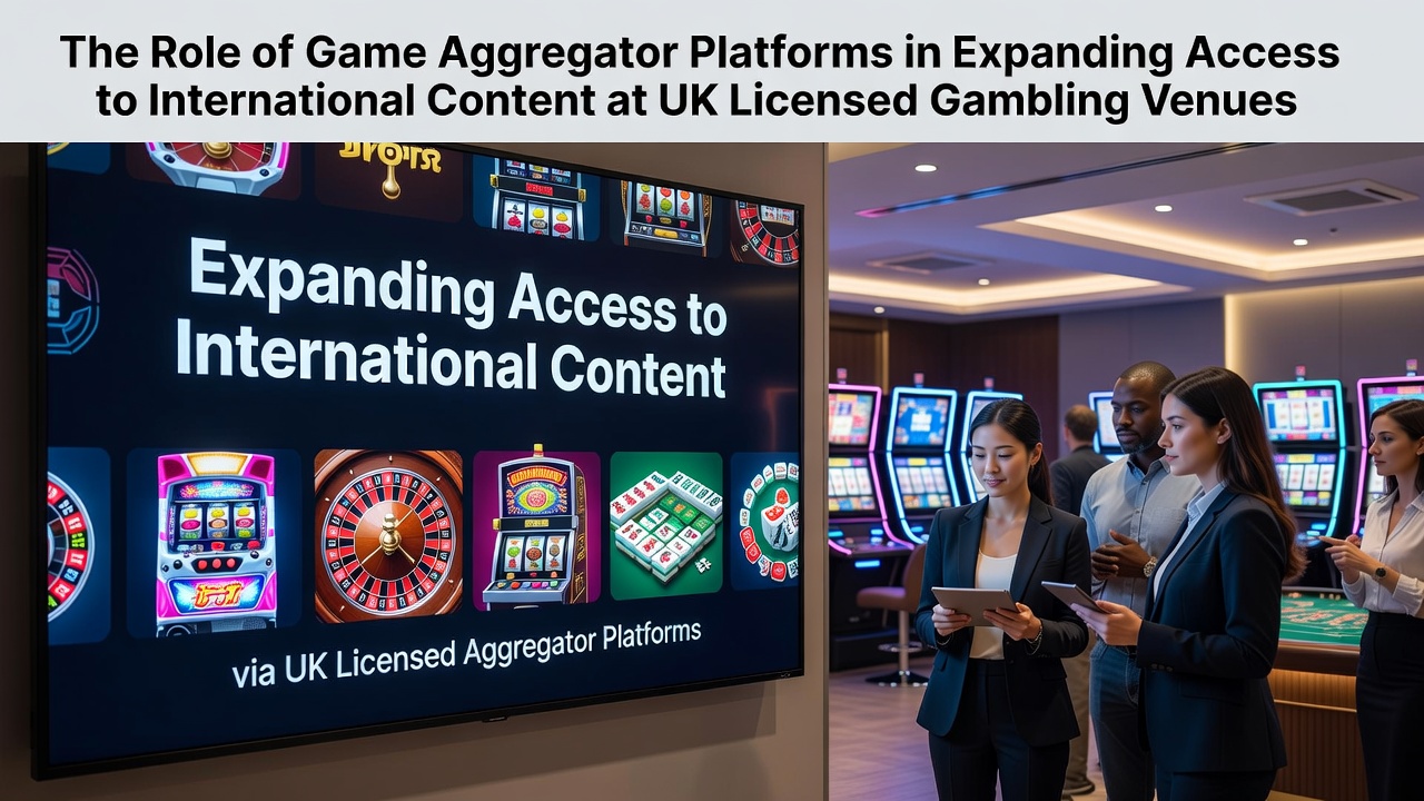 Game aggregator platforms connecting international content providers with UK licensed gambling venues through centralized distribution networks