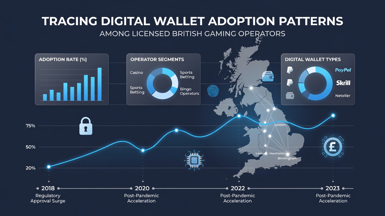 Digital wallet adoption interfaces displayed across licensed British gaming platforms showing transaction flows
